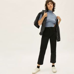 Everlane Straight Leg Crop Black 6 Tall